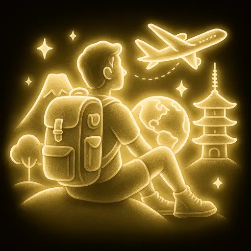 Travel Pro Hackers Icon Traveling around the world get paid to